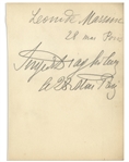 Sergei Diaghilev Autograph -- Also With the Autograph of Leonide Massine, Diaghilevs Choreographer for the Ballets Russes